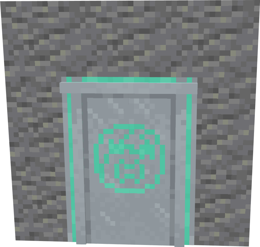 TARDIS Interior Door (2 Wide) with solid blocks surrounding it